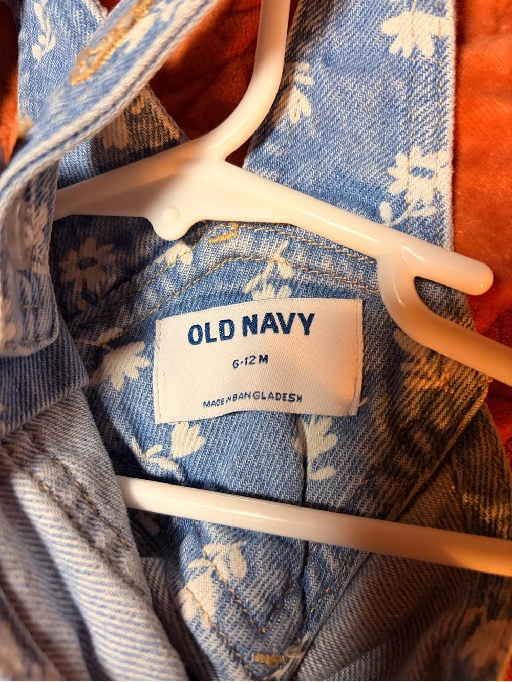 Girls Old Navy Floral Overalls- 6/12mo